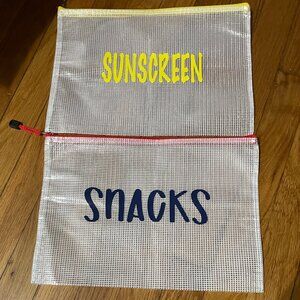 Waterproof Utility Travel Bags-Mesh Zipper Bag-Makeup Bags-New